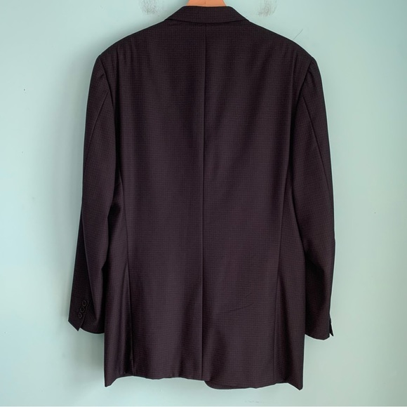 Canali Proposta Super 120’S Mens Tailored Wool Plaid Tall Sport Coat Blazer 44L - Picture 9 of 14